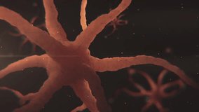 3D rendering Virus neural network transmission animation, retrovirus in body of individual with human immunodeficiency virus. Division of light pink virus.understanding retrovirus replication - Powered by Shutterstock - Get 15% off with code: PIKWIZARD15