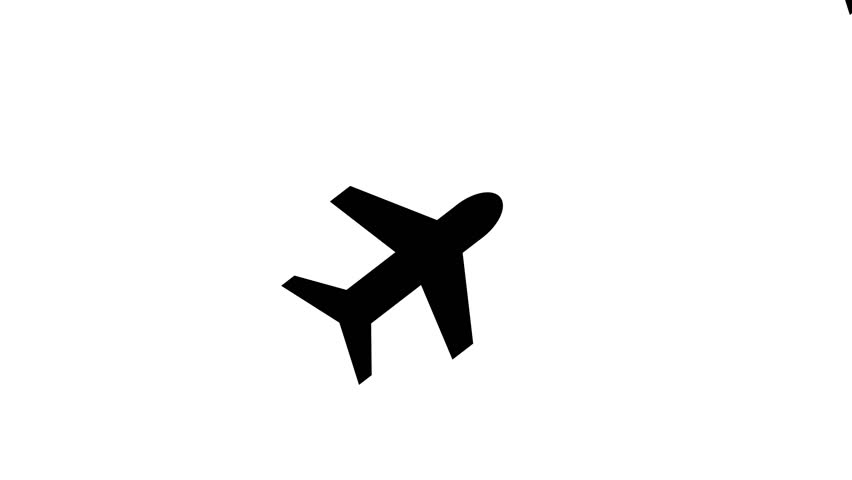 Airplane passenger travel silhouette icon. Aeroplane vector icon aircraft isolated symbol shape
