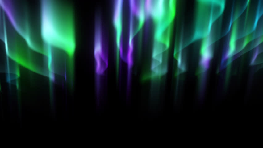 Aurora borealis. Loop animation. Alpha channel