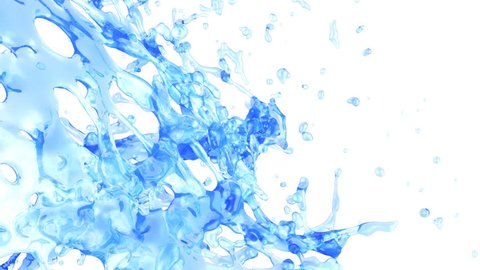water splashes into camera, with alpha channel (FULL HD)