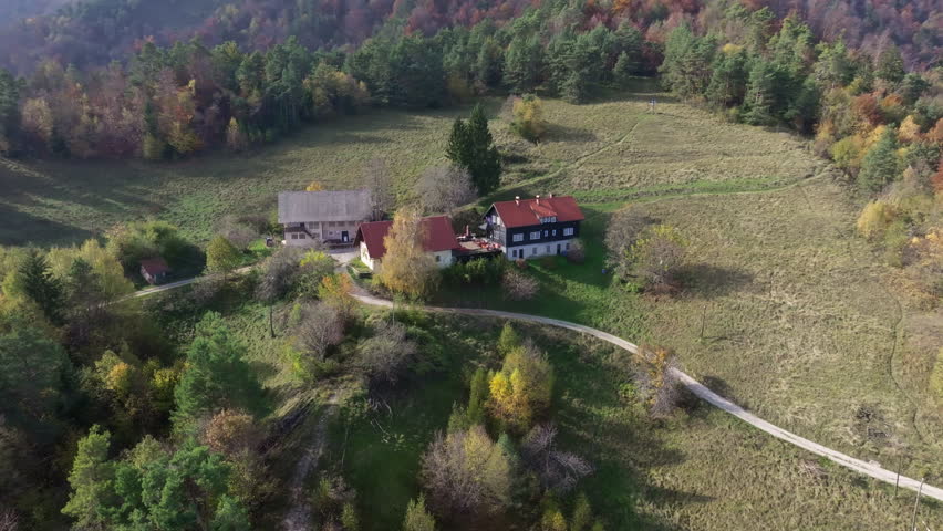 Mountain cabin on the edge of the forest