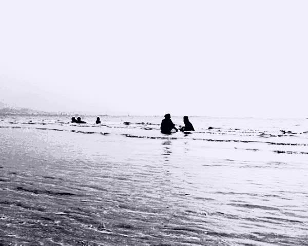 People having fun and relaxing  on the beach 