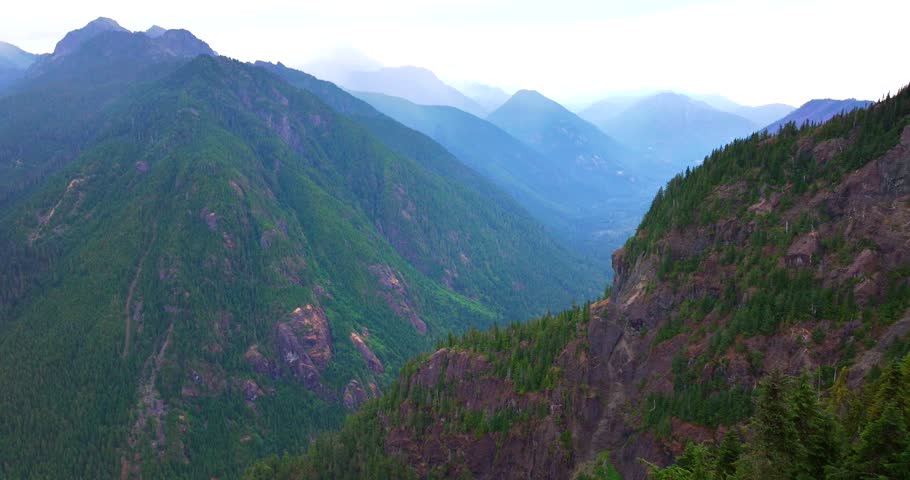 Immersive Flight through Olympic National Park Washington