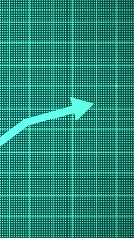 Stock market animated graph price chart financial data for portrait video