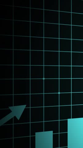 Stock market financial chart animated price data for vertical video