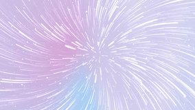 "Radiant Burst" is an abstract animated background showcasing a mesmerizing starburst effect with dynamic light trails radiating from the center. The background features pastel tones of pink and blue, - Powered by Shutterstock - Get 15% off with code: PIKWIZARD15