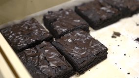 brownie tray pastry shop display bakery sweet chocolate treat - Powered by Shutterstock - Get 15% off with code: PIKWIZARD15
