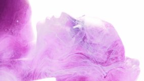 Vertical video. Fantasy portrait. Feminine beauty. Pink mist flow in woman silhouette double exposure isolated on white background. - Powered by Shutterstock - Get 15% off with code: PIKWIZARD15