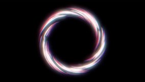 Circle energy effect. Abstract Swirl ring. Circle Neon energy ring. Space energy hole on a transparent background. luminous shimmer swirling lines, particles. Vortex energy flows. Looped - Powered by Shutterstock - Get 15% off with code: PIKWIZARD15