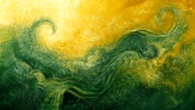 Abstract swirling green and yellow oil painting - Powered by Shutterstock - Get 15% off with code: PIKWIZARD15