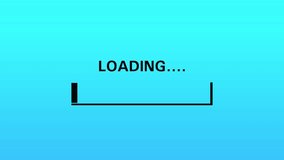 Motion "Loading" icon bar on gradient blue background. - Powered by Shutterstock - Get 15% off with code: PIKWIZARD15