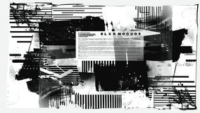 Distorted glitch art texture background with newspaper-style fragments, retro typography, and monochrome digital noise. Great for futuristic edits, VJ loops, and avant-garde motion graphics. - Powered by Shutterstock - Get 15% off with code: PIKWIZARD15