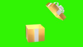 A beautiful golden gift box opens. 3D animation on a green screen. Holidays and gifts concept.
 - Powered by Shutterstock - Get 15% off with code: PIKWIZARD15