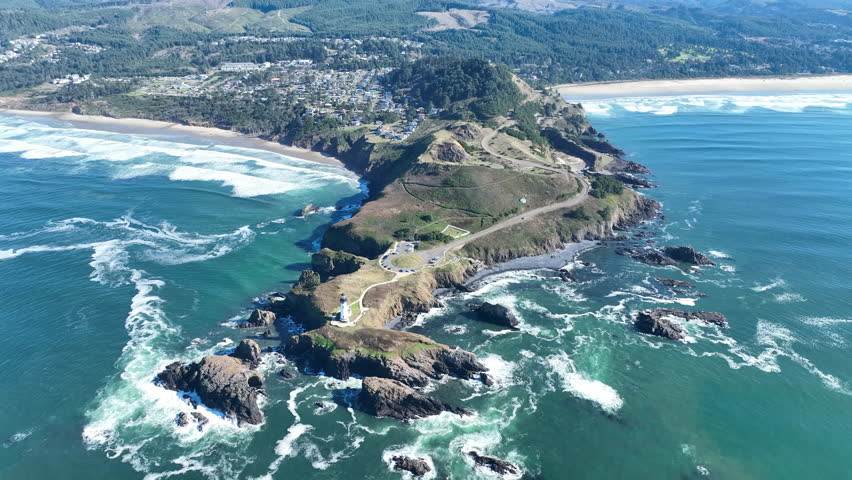 The Yaquina Head Lighthouse stands along the scenic and rugged coastline of Newport, Oregon. This beautiful 93 foot tall lighthouse was built in 1872 and is the tallest lighthouse in Oregon.