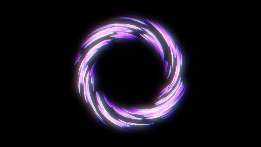 Circle energy effect. Abstract Swirl ring. Circle Neon energy ring. Space energy hole on a transparent background. luminous shimmer swirling lines, particles. Vortex energy flows.