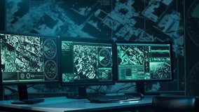 Military soldier operating advanced technology in a command center. - Powered by Shutterstock - Get 15% off with code: PIKWIZARD15