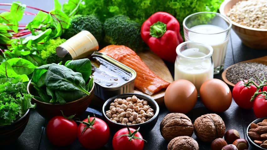 Food products recommended for osteoporosis and healthy bones.