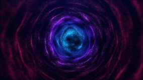 Digital futuristic tunnel of particles with wave energy or travel in time and space. Bright tunnel, warp speed, wormhole. Seamless looping 4k video. Screensaver video animation.
 - Powered by Shutterstock - Get 15% off with code: PIKWIZARD15