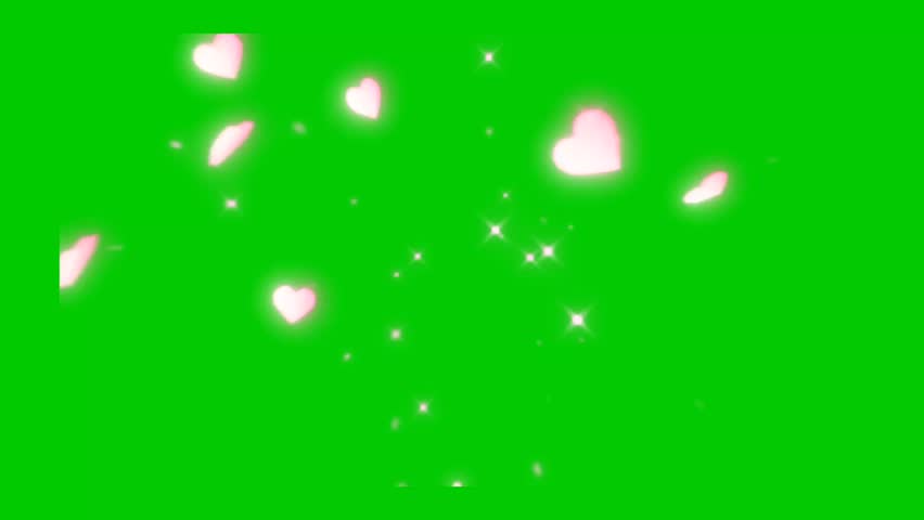 Dynamic heart blasting effect animation with green screen background, perfect for love, health and emotional-themed projects