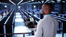 Happy Engineer In Data Center Server Room Configuring AI Technology - Powered by Shutterstock - Get 15% off with code: PIKWIZARD15