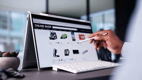 Online Ecommerce Website Store Shopping On Laptop - Powered by Shutterstock - Get 15% off with code: PIKWIZARD15