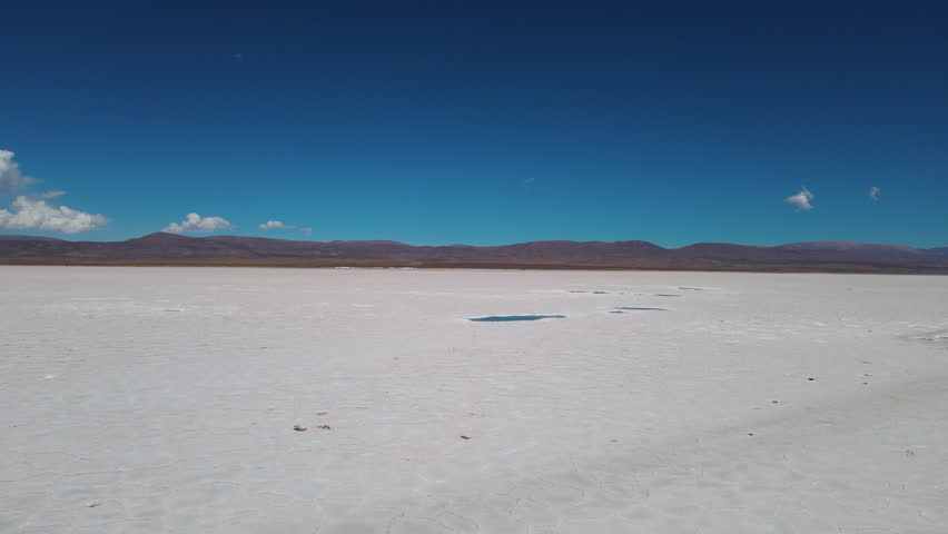 Salt desert of Salinas Grandes, Jujuy, Argentina. Aerial view