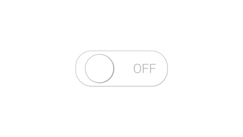 Minimal style toggle slide button swith animation on to off color switching for modern user interface desing