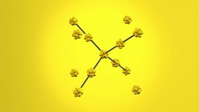 Gold Crystal Lattice 3D Animation. 3D Illustration - Powered by Shutterstock - Get 15% off with code: PIKWIZARD15