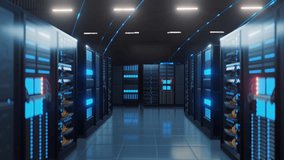 Digital visualization of cloud computing, showing a networked connection between data center servers and cloud storage for data management. - Powered by Shutterstock - Get 15% off with code: PIKWIZARD15