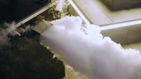 Smoke comes out of the smoke machine filling the room. An event with a smoke machine - Powered by Shutterstock - Get 15% off with code: PIKWIZARD15