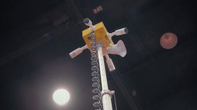 Security Camera on a black pole. remote security surveillance system. video security surveillance in public and private area. Wide view - Powered by Shutterstock - Get 15% off with code: PIKWIZARD15