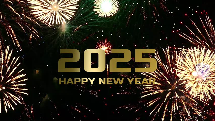 
HAPPY NEW YEAR 2025 GOLD TEXT ANIMATION V2