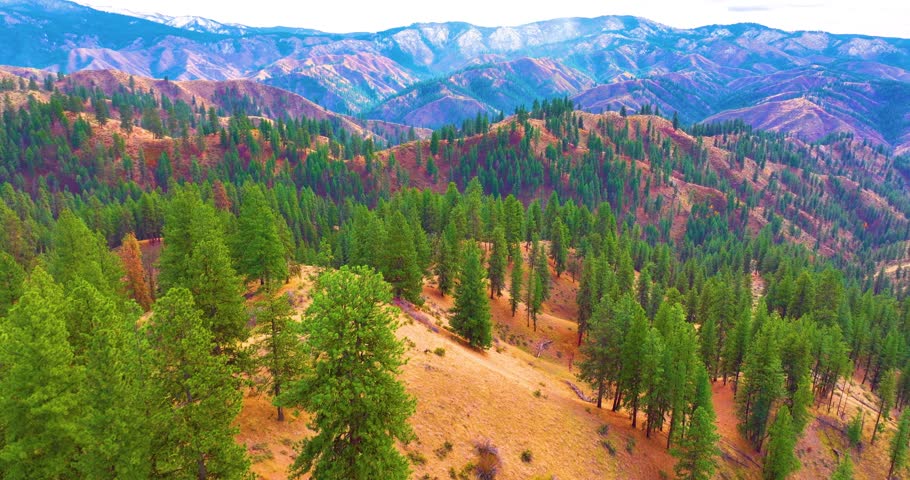 Stunning Boise National Forest Drone Aerial of Idaho Wilderness