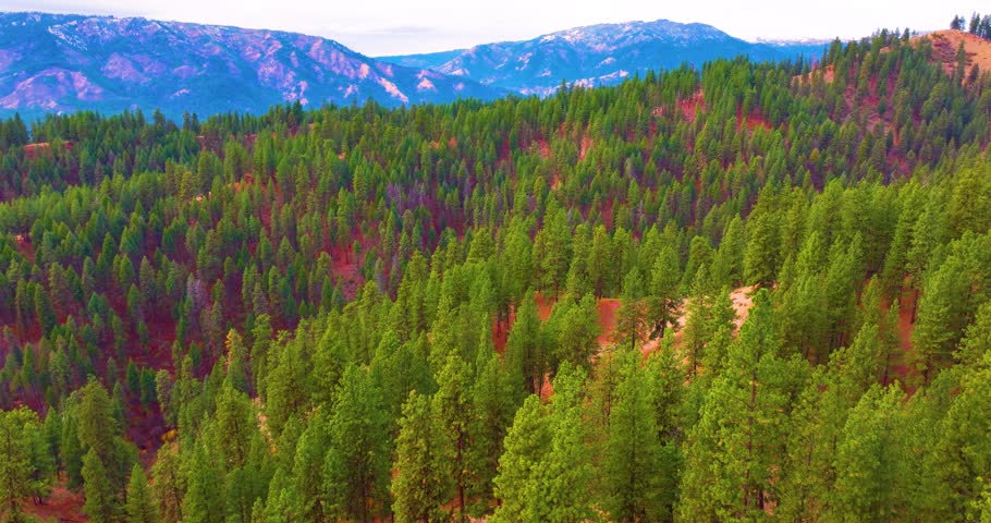Boise National Forest Idaho Drone Aerial Majestic Mountains