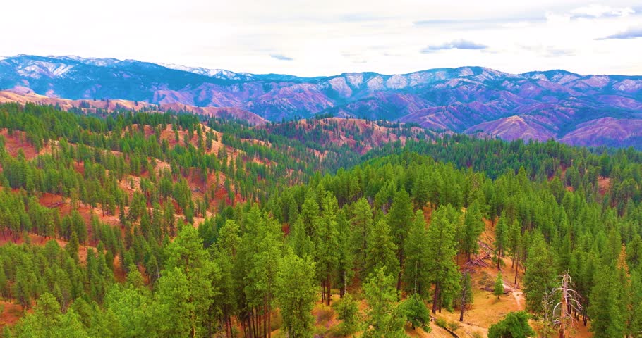 Idaho Boise National Forest Drone Video with Stunning Mountains