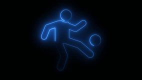 Dynamic Neon Soccer Player Icon: A Vibrant Symbol of Sports Excellence and Team Spirit - Powered by Shutterstock - Get 15% off with code: PIKWIZARD15