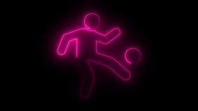 Dynamic Neon Soccer Player Icon: A Vibrant Symbol of Sports Excellence and Team Spirit - Powered by Shutterstock - Get 15% off with code: PIKWIZARD15