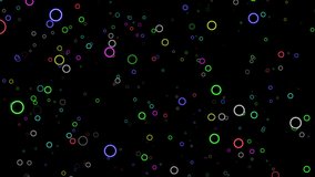 Colorful Glowing Neon Circle Flying Background.  Neon Circle Flying Overlay Background. Circle Confetti Background Loop - Powered by Shutterstock - Get 15% off with code: PIKWIZARD15