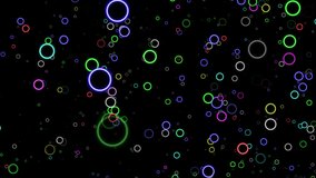 Colorful Glowing Neon Circle Flying Background.  Neon Circle Flying Overlay Background. Circle Confetti Background Loop - Powered by Shutterstock - Get 15% off with code: PIKWIZARD15