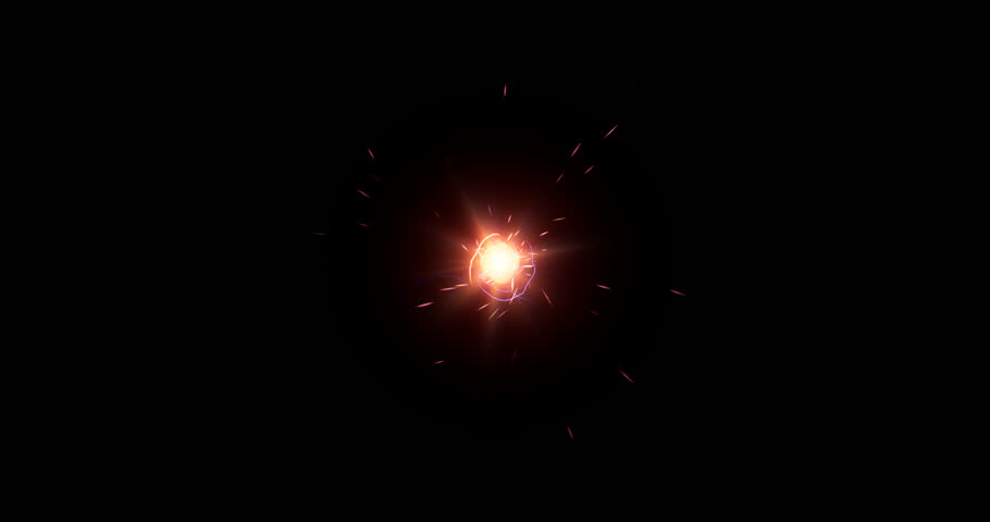 energy ball effect on black background