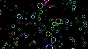 Colorful Glowing Neon Circle Flying Background.  Neon Circle Flying Overlay Background. Circle Confetti Background Loop - Powered by Shutterstock - Get 15% off with code: PIKWIZARD15