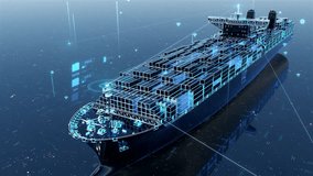 Digital Grid Cargo Ship Transportation Technology Logistics Information Virtual Reality Conversion Smart Ports - Powered by Shutterstock - Get 15% off with code: PIKWIZARD15