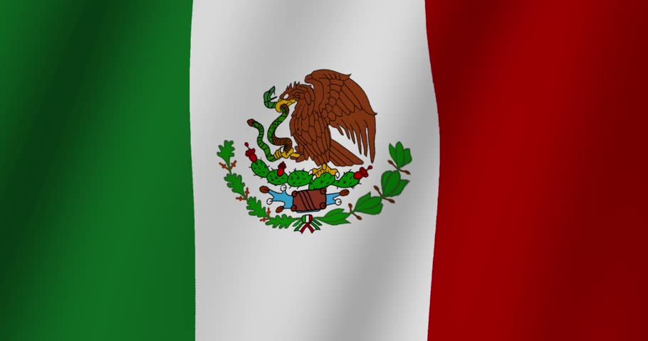 Close-up of the Mexican Flag, vibrant colors and national symbol.
