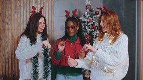 Join us for a Joyful Holiday Celebration filled with friends donning their most festive attire, surrounded by delightful decorations that brighten the atmosphere with cheer and merriness - Powered by Shutterstock - Get 15% off with code: PIKWIZARD15