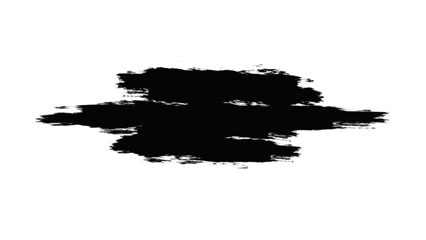 Abstract animation of hand drawn black paint brush stroke on White background. suitable for titles or other your text with alpha channel only 4k