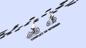 People Commuting by Bicycle: Eco-Friendly Urban Transportation 3d animation cartoon - Powered by Shutterstock - Get 15% off with code: PIKWIZARD15