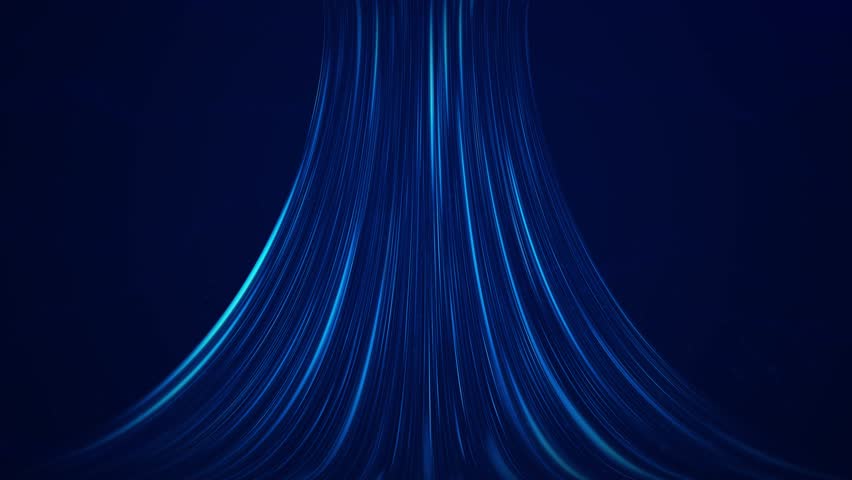 Digital data streams Light trails curved, dynamic, creating motion energy. composition minimalistic striking, evoking themes futuristic technology, data flow innovation. branding. 3D Illustration