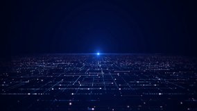 3d Futuristic Technology digital business Global network corporate particles presentation broadcast background. abstract binary big data, deep machine learning, artificial. 3D Illustration - Powered by Shutterstock - Get 15% off with code: PIKWIZARD15