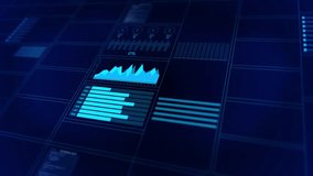 HUD infographic business financial investment strategy, Data analytics metrics trends. reports of business strategy investment, Stock Market Bar Graph trading Business charts data. 3D Illustration - Powered by Shutterstock - Get 15% off with code: PIKWIZARD15