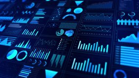 HUD infographic business financial investment strategy, Data analytics metrics trends. reports of business strategy investment, Stock Market Bar Graph trading Business charts data. 3D Illustration - Powered by Shutterstock - Get 15% off with code: PIKWIZARD15